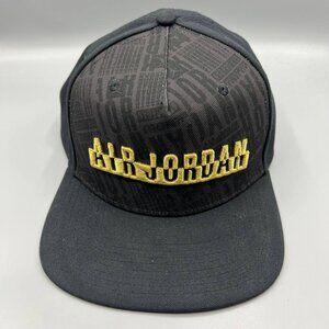 Air Jordan Hat‎ Men Black Embroidered Jumpman Snap Back Cap